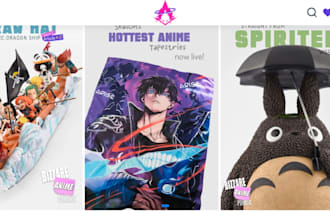 build anime ecommerce shopify store anime fashion shopify store manga website