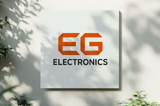 design a minimal modern electronics logo
