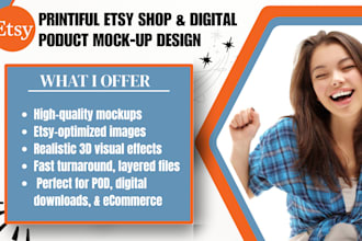 do printiful etsy shop digital product mockup design 3d product mockup etsy pod