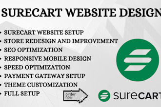 build surecart dropshipping store surecart website design