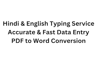 do fast and accurate typing or data entry in hindi and english