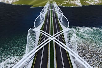 create3d bridge design, 3d road design, 3d race track design