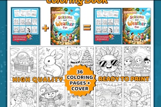 create a custom coloring book design for kids  amazon KDP