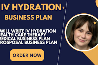 write iv hydration plan health care therapy medical doctor business plan