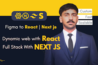 web responsive react js website as react, next js developer, front end developer