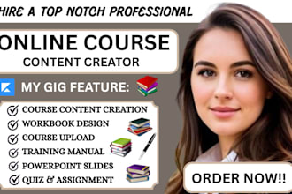 create online course creation course content course curriculum training course
