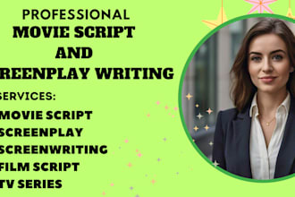 do movie script writing screenplay screenwriting pitch deck for film and TV show