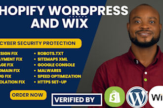 remove wordpress shopify wix malwares related cyber security issues robots txt
