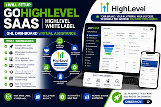 setup gohighlevel saas highlevel white label ghl dashboard virtual assistance