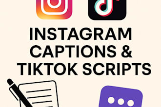write viral instagram captions and short video scripts