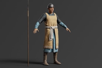 ue5 warrior character,low poly fighter,3d costume,glb app avatar,morph,creature