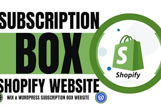 build subscription box website shopify wix wordpress subscription box website