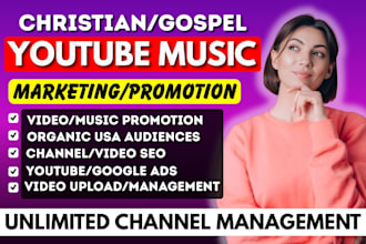 fast USA christian youtube promotion organic gospel music channel monetization