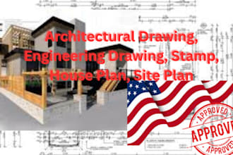 architectural drawing, engineering drawing, stamp, house plan, site plan