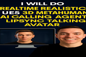 do realtime realistic ue5 3d metahuman ai calling agent lipsync talking  avatar