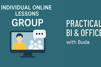 teach excel, power bi, sql or access to your group online