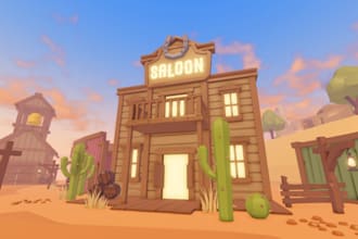 build roblox map, 3d model, game environment, landscape sandbox roblox building