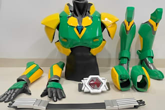 create 3d cosplay model, 3d wearable anime cosplay, cosplay props, 3d printing