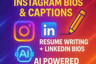 write creative instagram bios and catchy captions