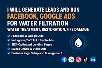 generate water filtration leads water damage treatment leads filtration website