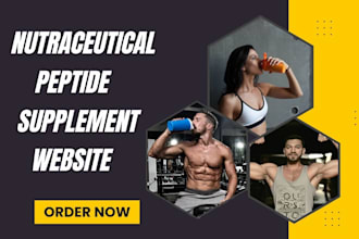 design supplement website for peptide, nutraceutical, sarms, peptide store