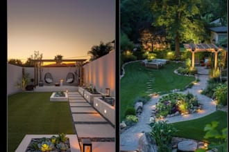 design your landscape, backyard, garden, pool, patio, with realistic 3d renders