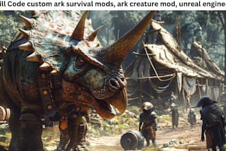 code custom ark survival mods, ark creature mod, unreal engine4,5