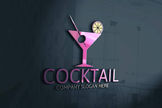 custom bar logo pub, lounge, cocktail bar and nightlife branding design