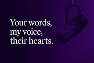 record a deep male american voice over for your project