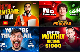 design attractive eye catchy youtube thumbnails to boost your views and CTR