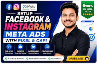 setup facebook and instagram meta ads with pixel and capi