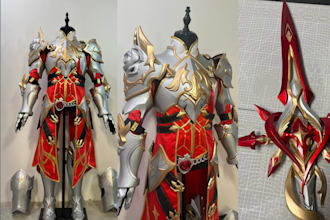custom eva foam cosplay armor helmet detailed props 3d wearable printing anime