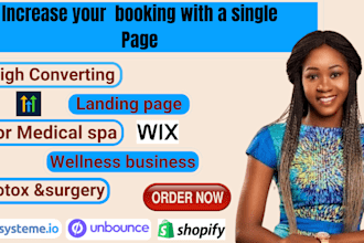build high converting medical spa, wellness, or skincare landing page website