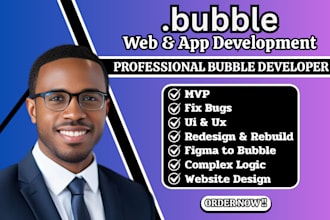 develop bubble website, bubble mvp, bubble saas on bubble io