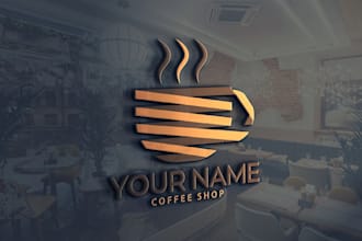 custom coffee shop logo café, espresso bar and coffee brand design