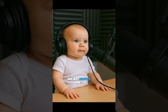 create ai baby podcast talking video for tiktok, you tube and instagram