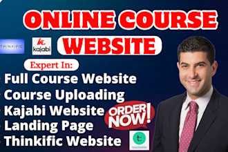 design and build high converting kajabi website, sales funnel, and online course