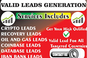 generate most recent binance lead, coinbase lead, crypto and forex coinbase lead