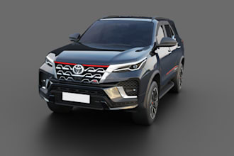 3d toyota fortuner vehicle,3d car design,stl car, fivem gtav,widebodykit,fenders