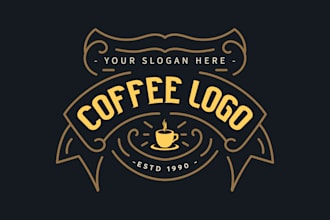design timeless minimalist company coffee shop logo for unique brands