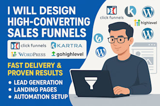 design sales funnels in clickfunnels, wordpress, gohighlevel