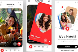 develop modern dating app, video chat app, socal media app, cross platform app