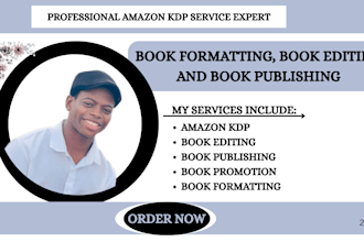 format, edit, proofread, publish, promote your book on amazon and kindle KDP