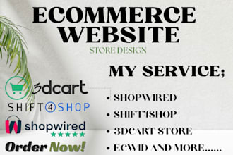 create design ecommerce shopwired surecart wordpress 3dcart store website design