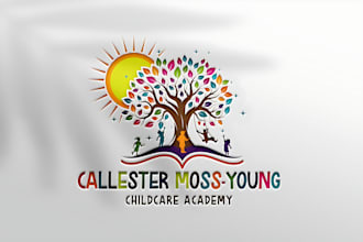 do unique childcare, daycare, toy shop, education and kids logo design