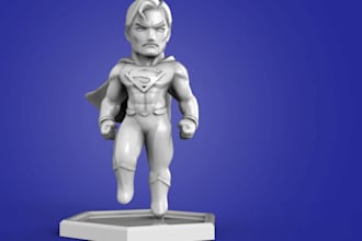 sculpt 3d custom toy model,bobblehead character,doll,tabletop minis 3d printing