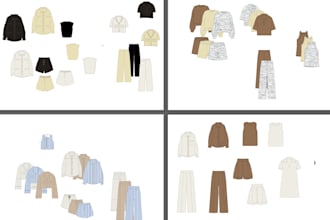 create your custom professional technical fashion sketches
