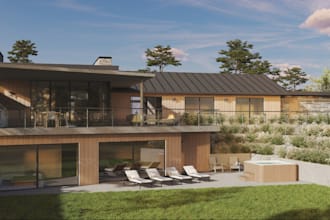 renew residential,exterior,3d landscape,3d estate, layout design, cgi apartment