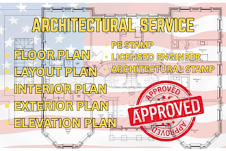 draw architectural permit drawing, architectural floor plan layout plan pe stamp