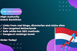 build da 90 SEO dutch backlinks for netherlands top ranking